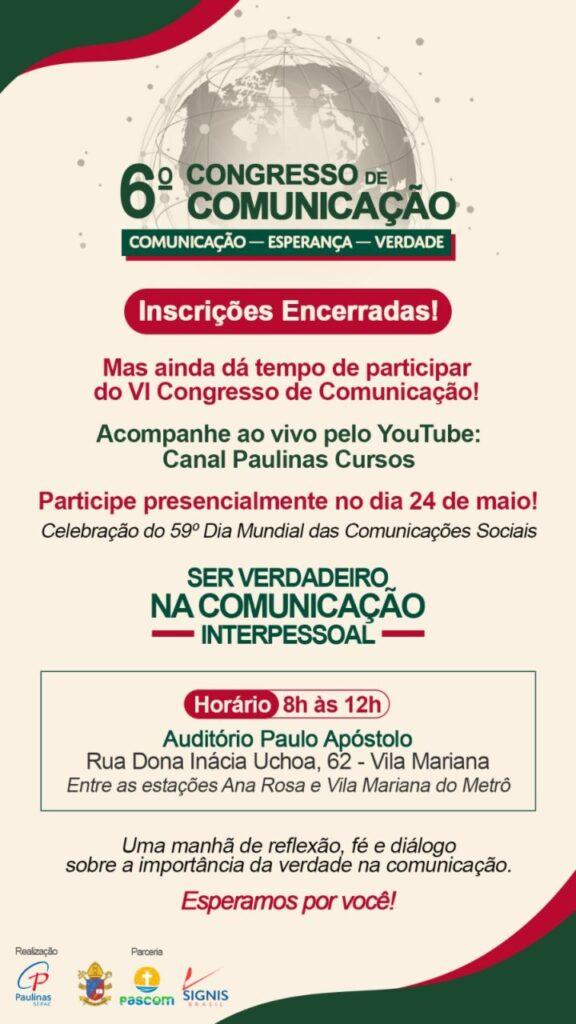 Em formato híbrido, 6º Congresso de Comunicação acontece nesta semana - Jornal O São Paulo